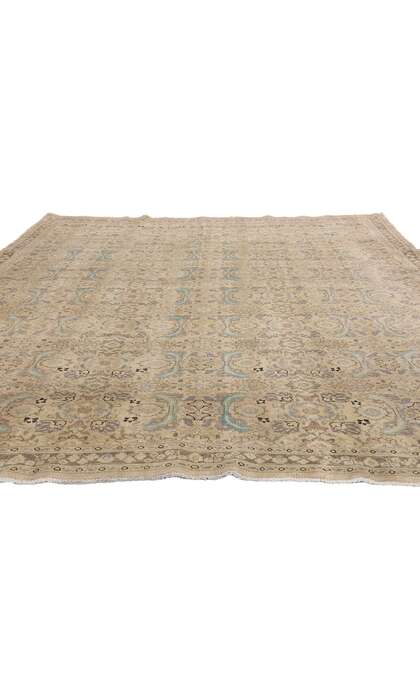 8 x 10 Distressed Antique Persian Tabriz Rug 61386