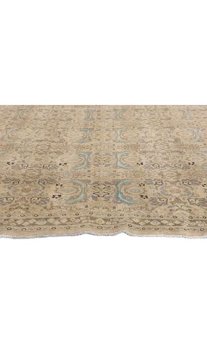 8 x 10 Distressed Antique Persian Tabriz Rug 61386