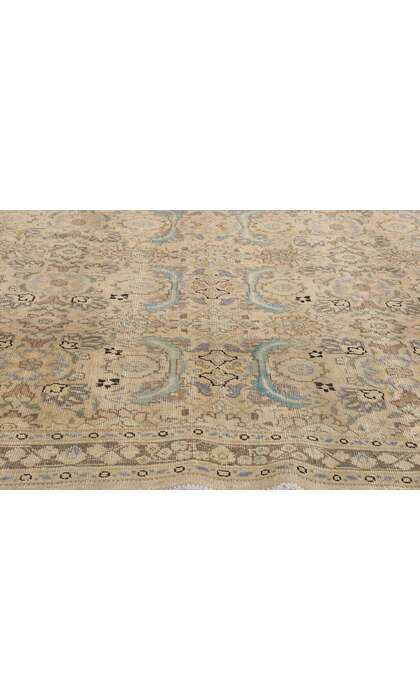 8 x 10 Distressed Antique Persian Tabriz Rug 61386