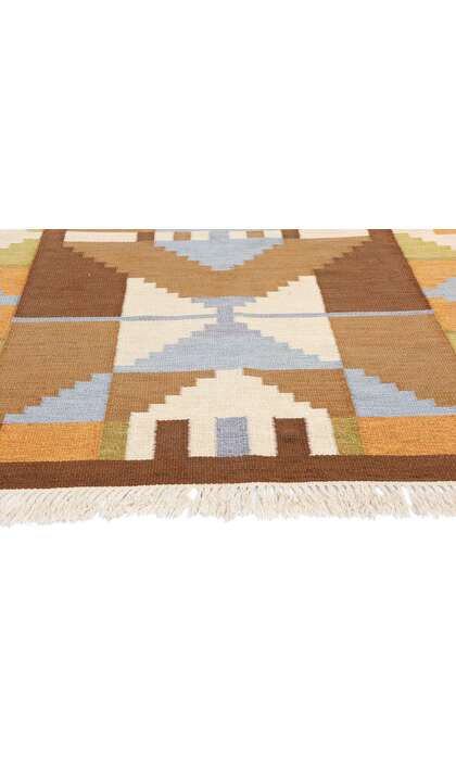 6 x 8 Evy Svensson Vintage Swedish Scandinavian Rollakan Rug 79039