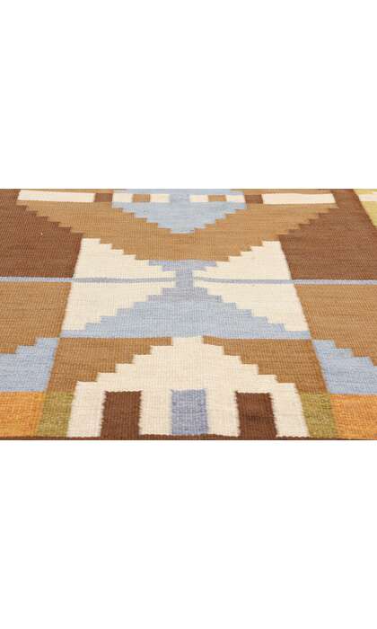 6 x 8 Evy Svensson Vintage Swedish Scandinavian Rollakan Rug 79039