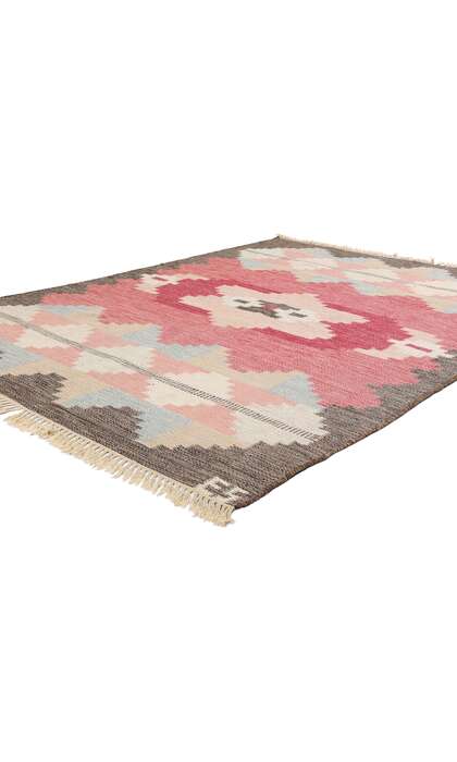 6 x 8 Evy Svensson Vintage Swedish Rollakan Rug 79045