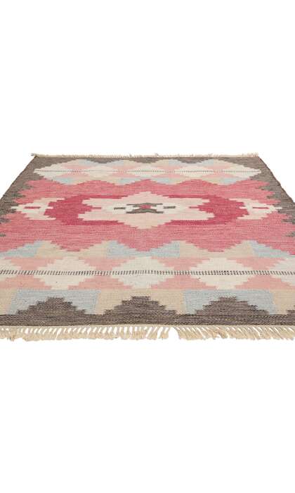 6 x 8 Evy Svensson Vintage Swedish Rollakan Rug 79045