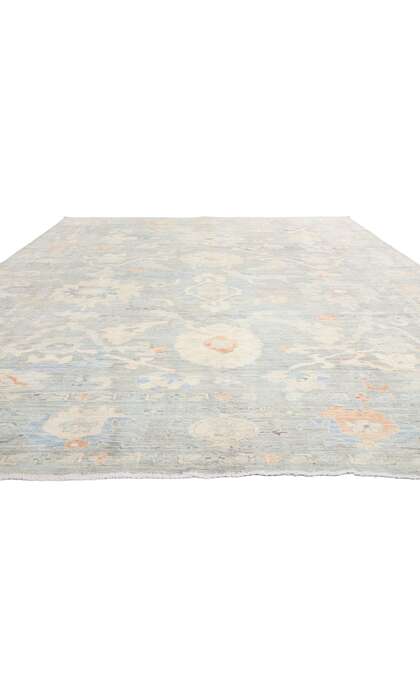 10 x 13 Contemporary Modern Light Gray-Blue Sultanabad Rug 81125