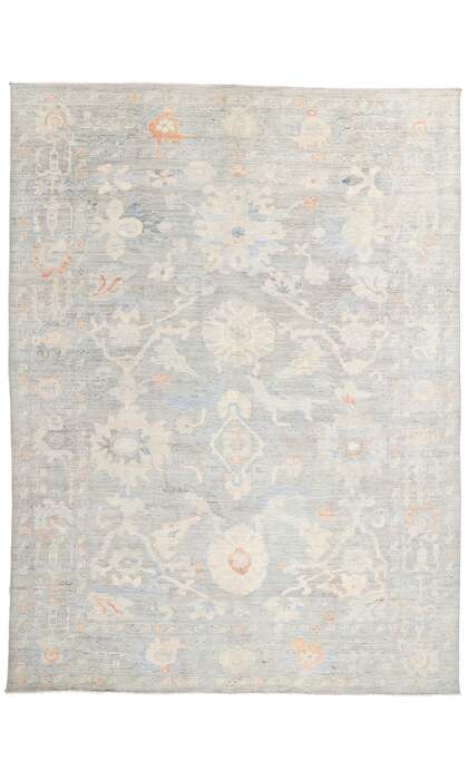 10 x 13 Contemporary Modern Light Gray-Blue Sultanabad Rug 81125