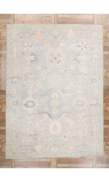 10 x 13 Contemporary Modern Light Blue Sultanabad Rug 81126