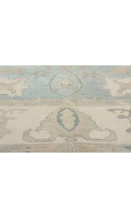 11 x 14 Modern Light Blue Turkish Oushak Rug 53989