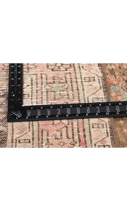 4 x 15 Distressed Antique Persian Hamadan Rug Runner 61325