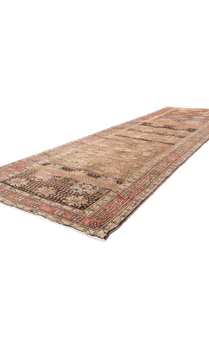 4 x 15 Distressed Antique Persian Hamadan Rug Runner 61325