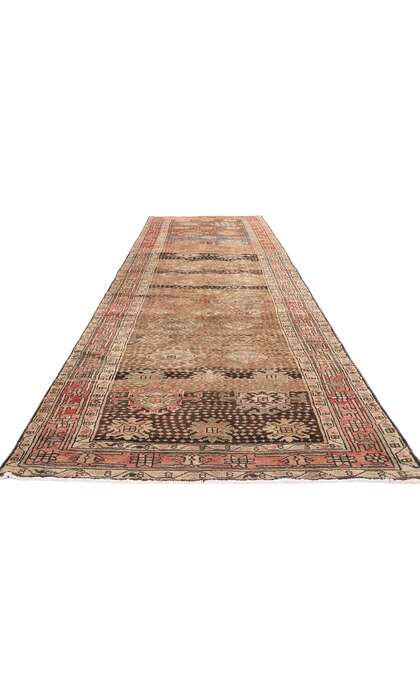 4 x 15 Distressed Antique Persian Hamadan Rug Runner 61325