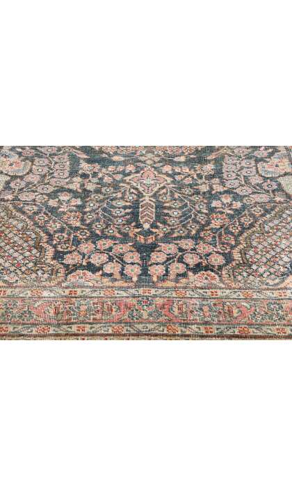 3 x 17 Distressed Antique Persian Tabriz Rug Runner 61335