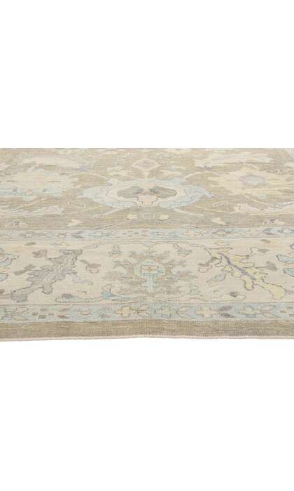 10 x 15 Modern Gray Turkish Oushak Rug 53986