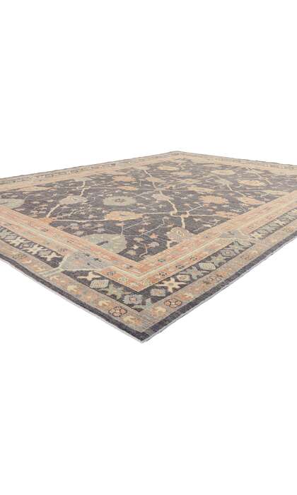 9 x 13 Modern Gray Turkish Oushak Rug 79113