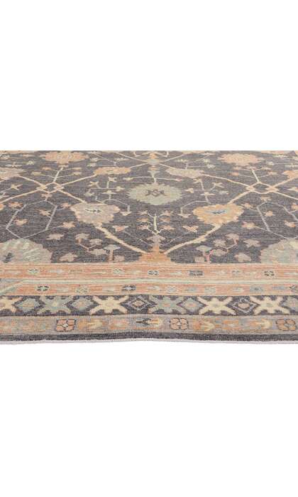 9 x 13 Modern Gray Turkish Oushak Rug 79113