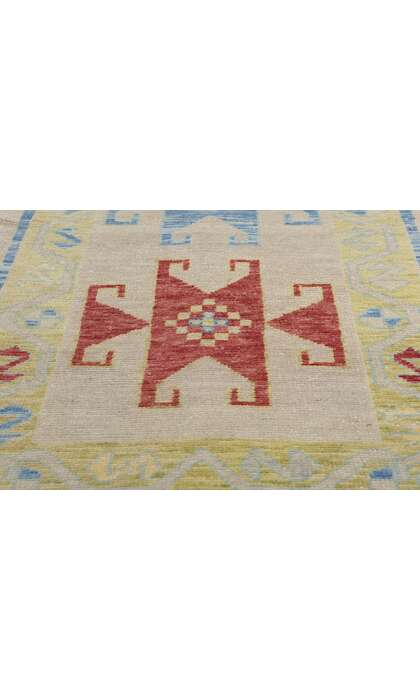 3 x 16 Modern Tribal Turkish Oushak Rug Runner 53970