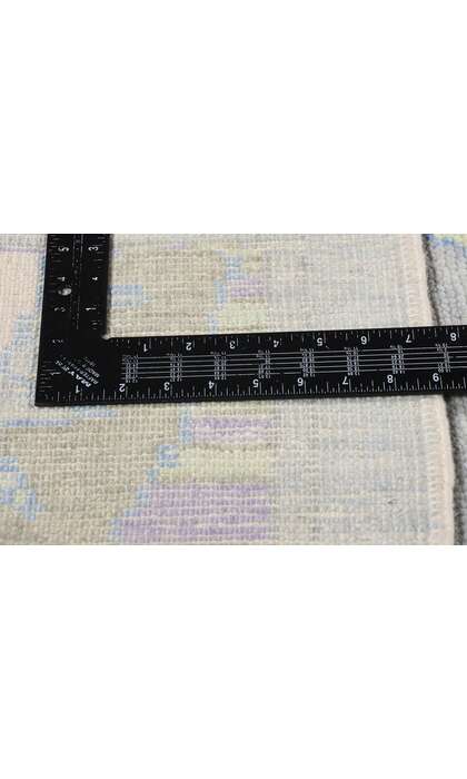 3 x 19 Modern Sunburst Turkish Oushak Rug Runner 53971