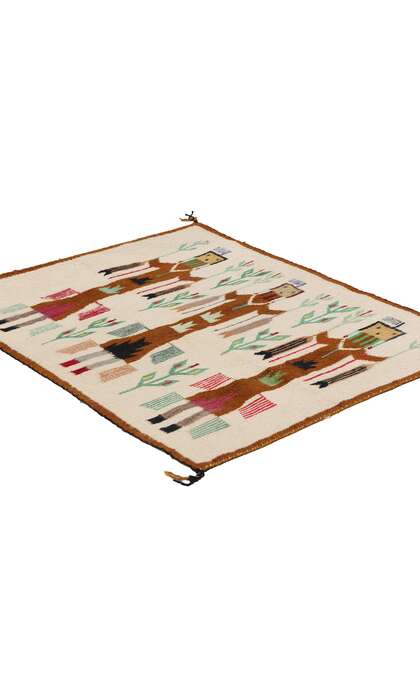 2 x 2 Vintage Yeibichai Navajo Rug 79111