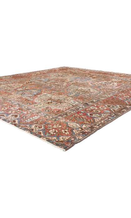 9 x 10 Distressed Antique Persian Bakhtiari Rug 61361