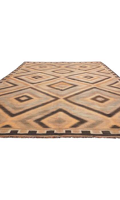 9 x 14 Vintage Persian Fars Kilim Rug 61307