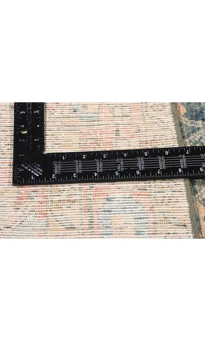 4 x 17 Distressed Antique Persian Hussainabad Hamadan Rug Runner 61330