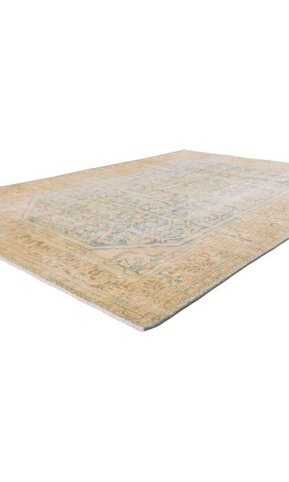 7 x 10 Distressed Antique Persian Hamadan Rug 61337