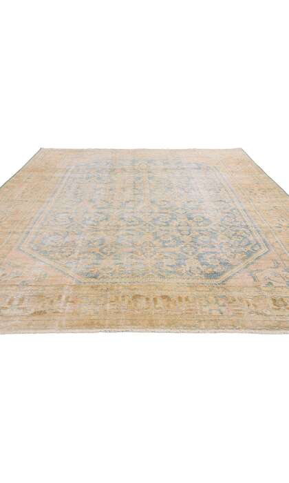 7 x 10 Distressed Antique Persian Hamadan Rug 61337