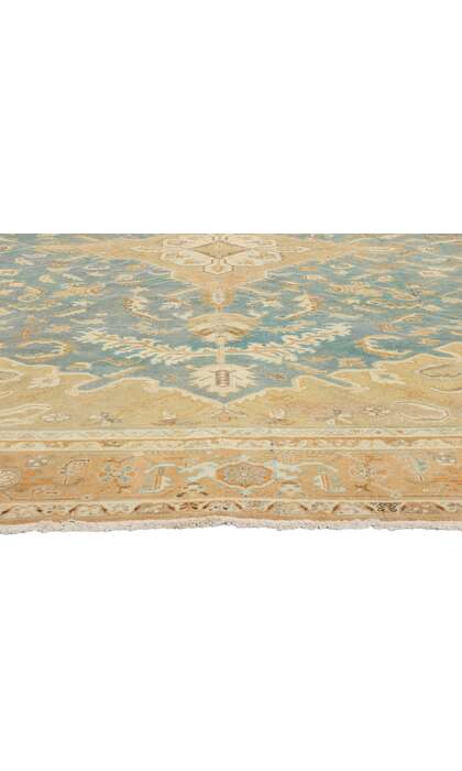 11 x 13 Distressed Vintage Persian Heriz Rug 61301