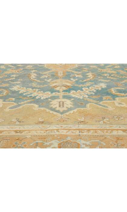 11 x 13 Distressed Vintage Persian Heriz Rug 61301