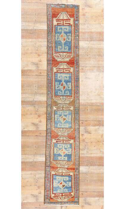 2 x 11 Antique Persian Heriz Rug 61336