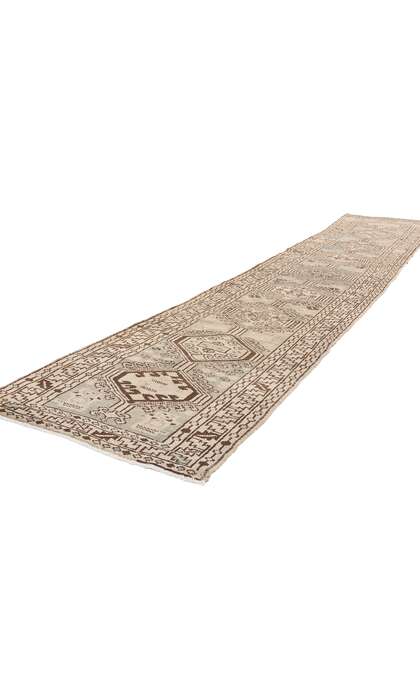 2 x 13 Distressed Antique Persian Heriz Rug Runner 61317