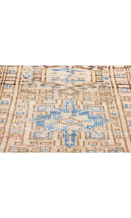 2 x 7 Distressed Vintage Persian Karaja Heriz Rug Runner 61334