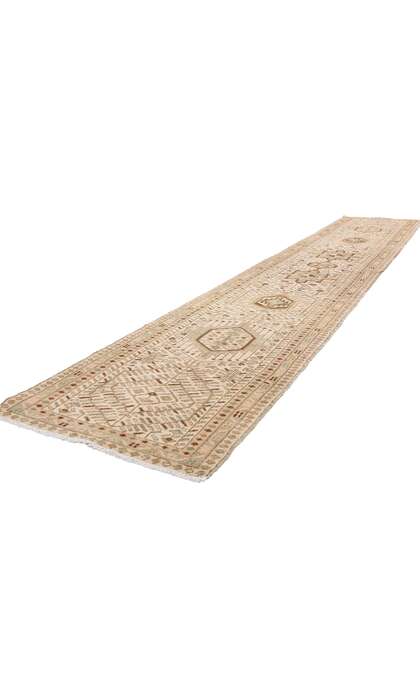 3 x 15 Distressed Vintage Persian Karaja Heriz Rug Runner 61329