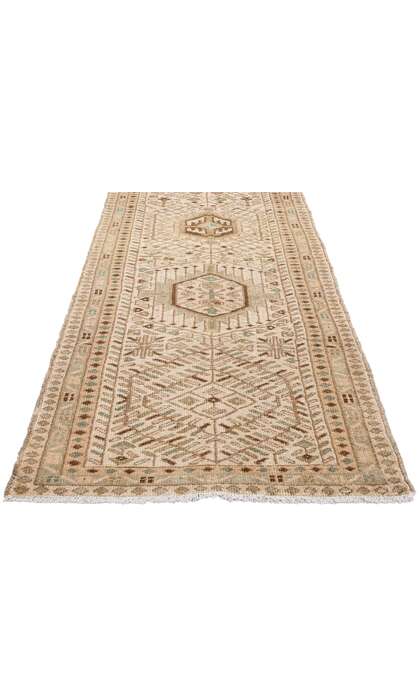 3 x 15 Distressed Vintage Persian Karaja Heriz Rug Runner 61329