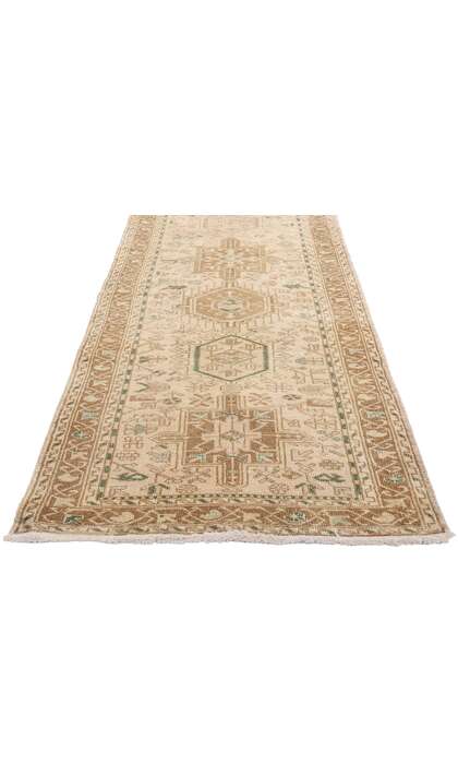 3 x 18 Distressed Vintage Persian Karaja Heriz Rug Runner 61333
