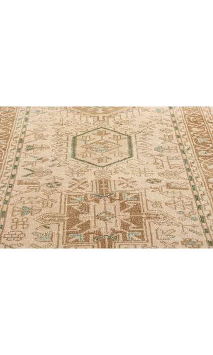 3 x 18 Distressed Vintage Persian Karaja Heriz Rug Runner 61333