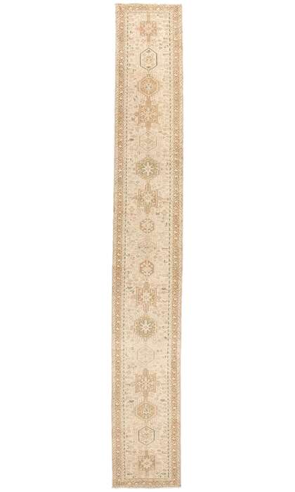 3 x 18 Distressed Vintage Persian Karaja Heriz Rug Runner 61333