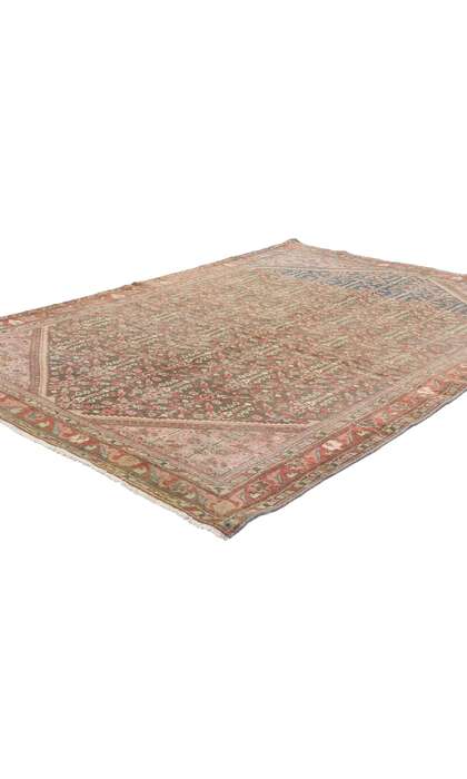 4 x 6 Distressed Antique Persian Mahal Rug 61311