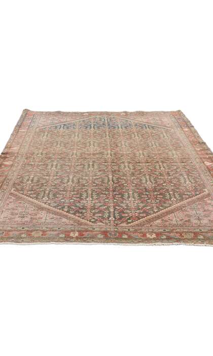 4 x 6 Distressed Antique Persian Mahal Rug 61311