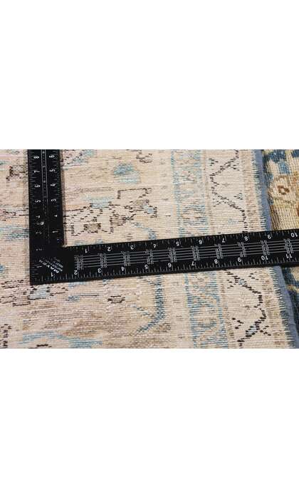 10 x 14 Distressed Antique Blue Persian Malayer Rug 61310