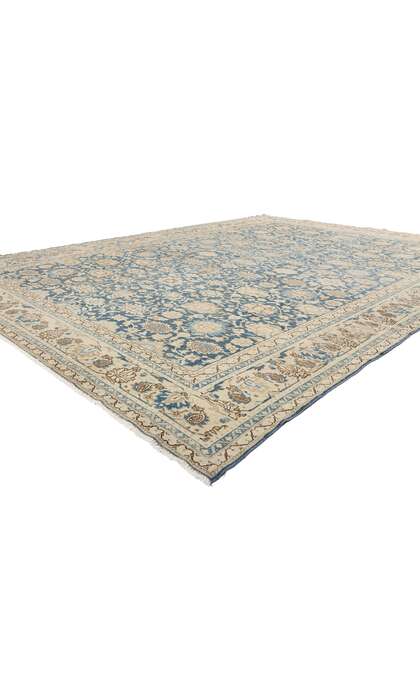 10 x 14 Distressed Antique Blue Persian Malayer Rug 61310