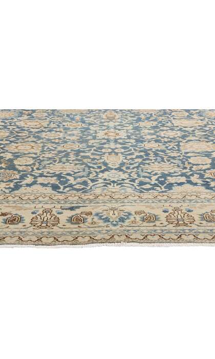 10 x 14 Distressed Antique Blue Persian Malayer Rug 61310