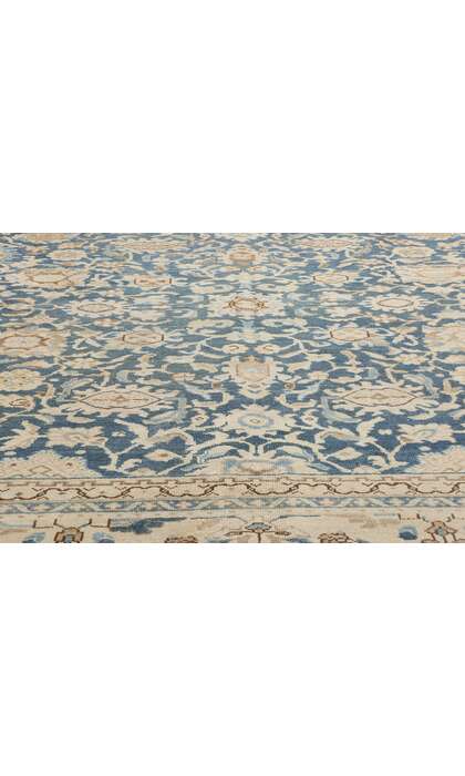 10 x 14 Distressed Antique Blue Persian Malayer Rug 61310