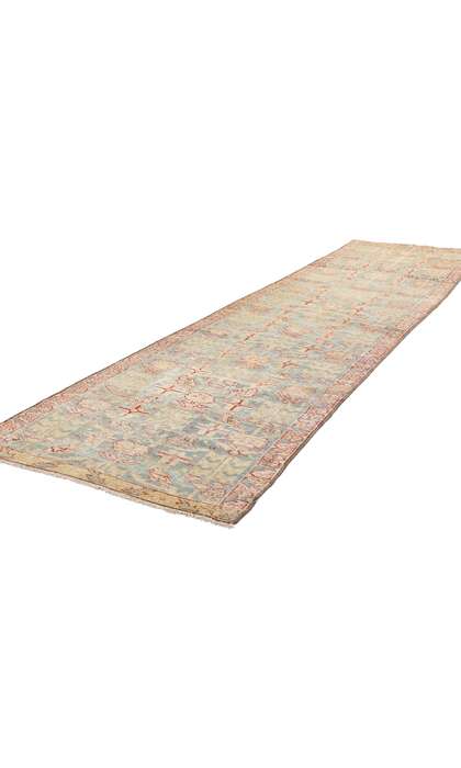 2 x 10 Distressed Antique Persian Malayer Rug Runner 61345