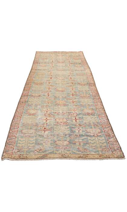 2 x 10 Distressed Antique Persian Malayer Rug Runner 61345