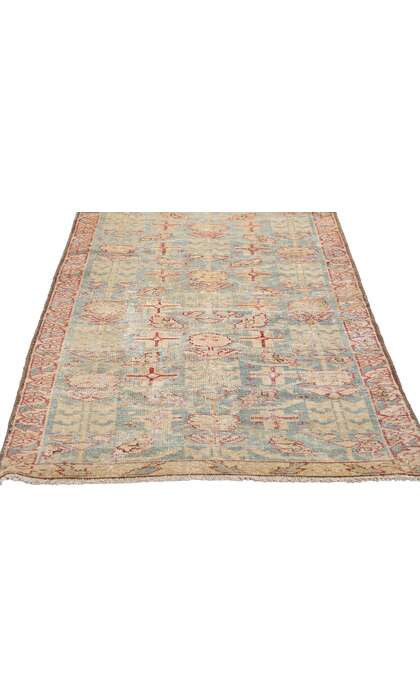 2 x 10 Distressed Antique Persian Malayer Rug Runner 61345