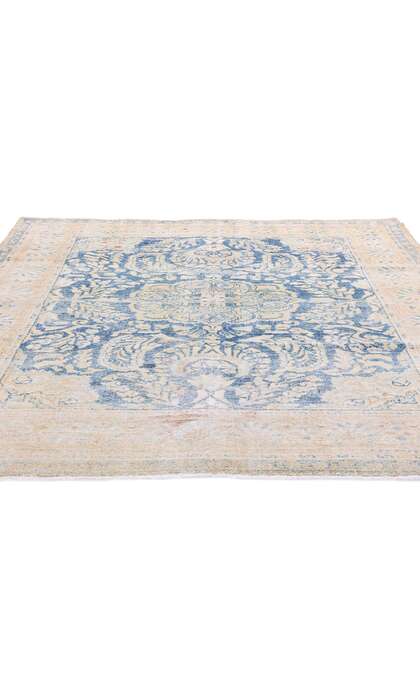 6 x 7 Distressed Antique Blue Persian Malayer Rug 61320
