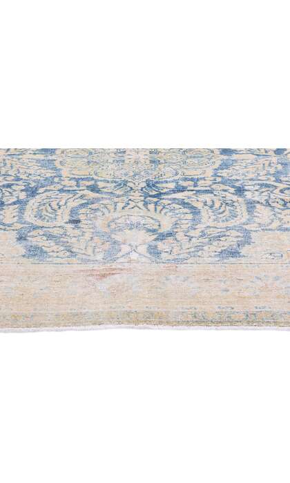 6 x 7 Distressed Antique Blue Persian Malayer Rug 61320