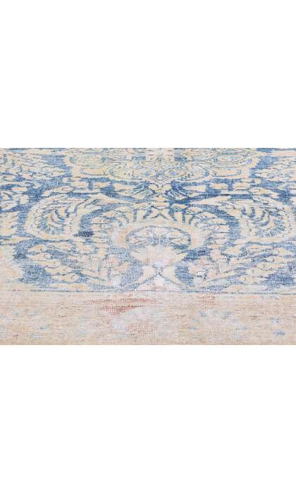 6 x 7 Distressed Antique Blue Persian Malayer Rug 61320