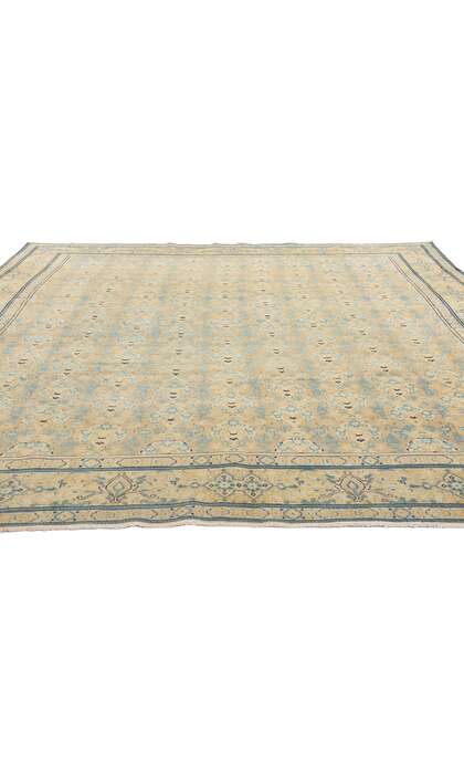8 x 11 Distressed Vintage Persian Mashhad Rug 61363