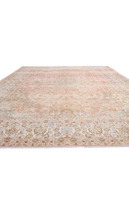 11 x 16 Distressed Vintage Persian Najafabad Rug 61342